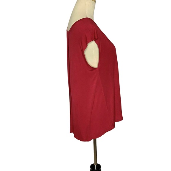 Gap Strawberry Cap Sleeve Scoop Neck Open Flap Back T Shirt Top Sz Small - Picture 7 of 9